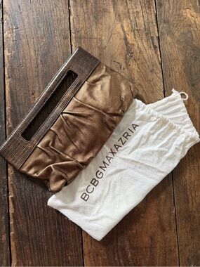 BCBGMaxAzria Metallic Bronze Clutch
